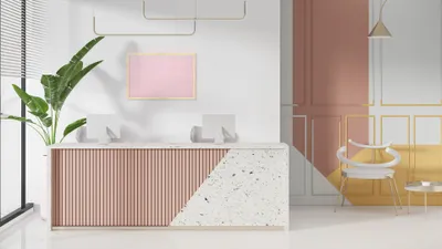 Immagine prodotto di Bacheca in sughero rosa (cornice in legno) 90x60 cm