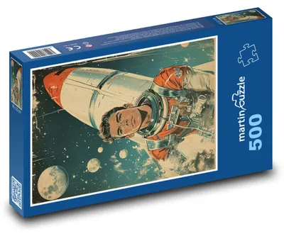 Obrázok produktu pre Puzzle 500 Astronaut s raketou vo vesmíre - martinpuzzle
