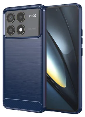 Obrázok produktu pre Techsuit Carbon Silicone puzdro pre Xiaomi Poco F6 Pro – modré