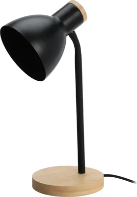 Obrázek produktu pro Stolní lampa v skanidinavském stylu, dřevěná podstava, 14 x 36 cm