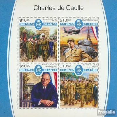 Produktbild von Briefmarken Salomoninseln 2017 Mi 4832-4835 Kleinbogen (kompl. Ausg.) postfrisch Charles de Gaulle