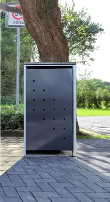 Produktbild von 1 Mülltonnenbox Modell No.4 Anthrazitgrau für 240 Liter Mülltonnen
