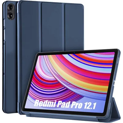Image de Coque pour Xiaomi Redmi Pad Pro 12,1 Pouces, Protection Anti-Rayures avec Support - Bleu Marine