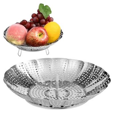Produktbild von Verstellbarer, aus Edelstahl gefertigter Dampfgarer für Gemüse und Meeresfrüchte - S