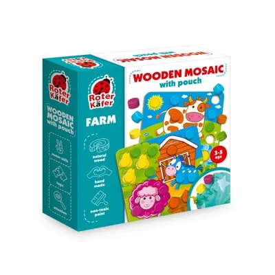 Obrázek produktu pro Vzdělávací hra Dřevěná mozaika Zoo RW4004