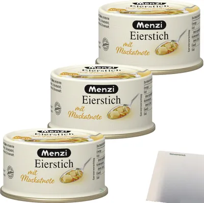 Produktbild von Menzi Eierstich mit Muskatnote 3er Pack (3x125g Dose) + usy Block