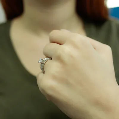 Produktbild von 0,63 Carat Diamant Solitär Ring Antragsring 14 Karat Weißgold