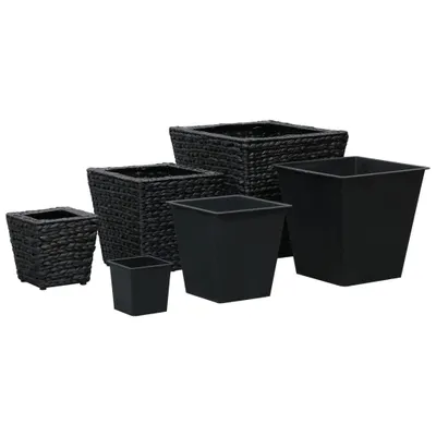 Immagine prodotto di Letti Rialzati 3 pz in Giacinto Intrecciato Nero