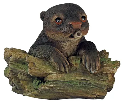 Produktbild von Ubbink Schwimmender Wasserspeier Otter auf seinem Baumstamm