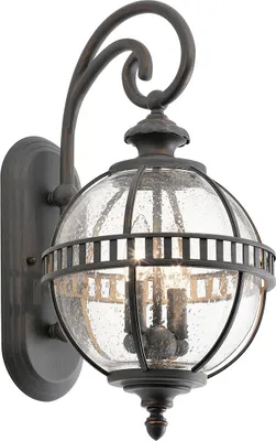 Zdjęcie produktu dla Kinkiet zewnętrzny Halleron brązowy 2xE14x40W aluminium wym:48,9x25,4x31,8cm IP44 Kichler