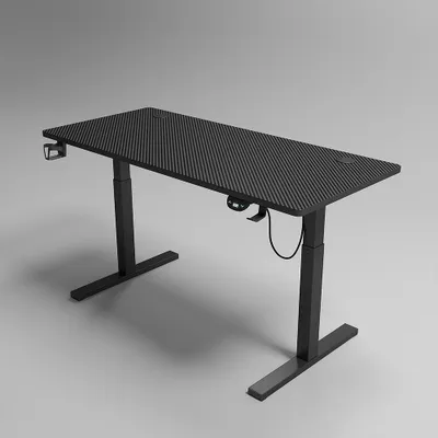 Produktbild von Elektrisch höhenverstellbarer Schreibtisch, Smart Büro Tisch, Computertisch, Steh-Sitz Tisch, Lerntisch 120*60cm Schwarz【DC5502】
