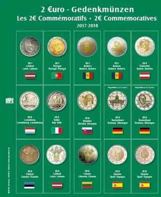 Produktbild von SAFE 7341-20 Münzblatt mit Vordruck für 2 EURO 2017/2018