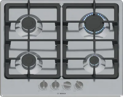Immagine prodotto di Bosch Serie 4 PGP6B5K90 Piano cottura a gas 60 cm 4 fuochi Acciaio Inox