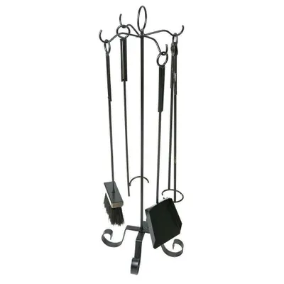 Obrázek produktu pro Černá krbová sada 5 prvků√≥š 75 cm LOFT