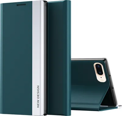 Immagine prodotto di iPhone 8 Plus Case, LaimTop Finto cuoio Magnetic Flip Stand Case per iPhone 7 Plus / 8 Plus Verde