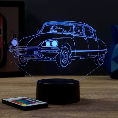 Image de Lampe 3D Citroën DS23 1974 – LED – Idée Cadeau – Fabriquée en France