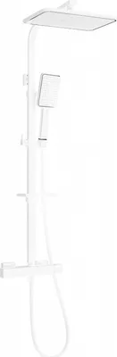 Produktbild von Mexen CQ54 Brausegarnitur für Aufputzmontage mit Kopfbrause und Thermostatmischer, Weiß/Chrom - 772505495-21