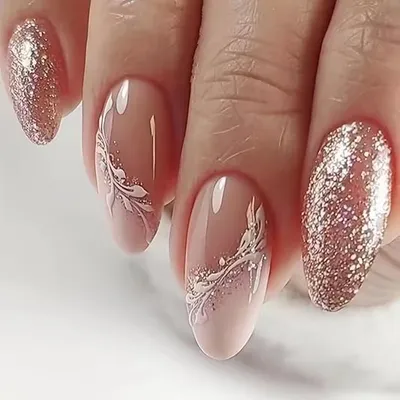 Produktbild von GKA Künstliche Fingernägel 24p G41 zum Aufkleben press on Nails Klebepads Glitzer mit Kleber und Nagelfeile Nägel Kunstnägel Express Nagelstudio