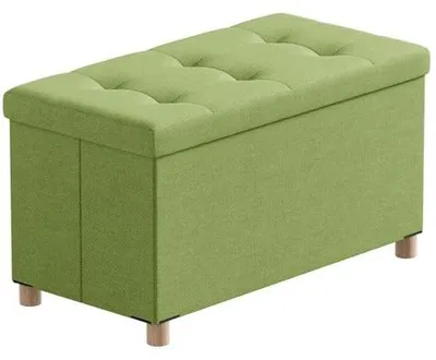Zdjęcie produktu dla Ławka do siedzenia ze schowkiem składana zielona z pokrywką 76X38CM