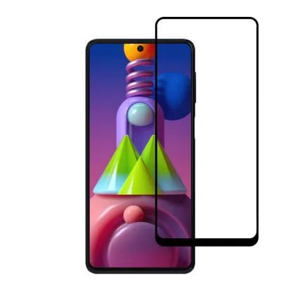 Produktbild von Displayschutzfolie passend für Samsung  Galaxy M51 - Full Cover Tempered Glass mit rundem Rand - Tempered Glass mit  abgerundeten Ecken