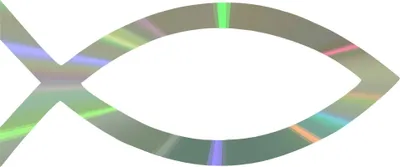 Produktbild von Hermann Schütz Aufkleber Christusfisch silber Dimension 120x50mm