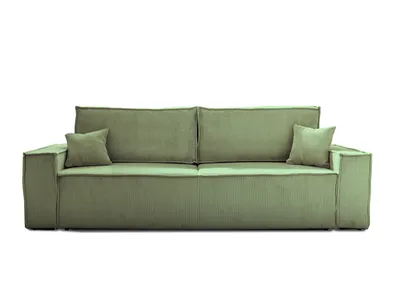 Image de Best Mobilier Dellia - canapé 3 places convertible - avec coffre - en velours côtelé - style contemporain , Vert sauge