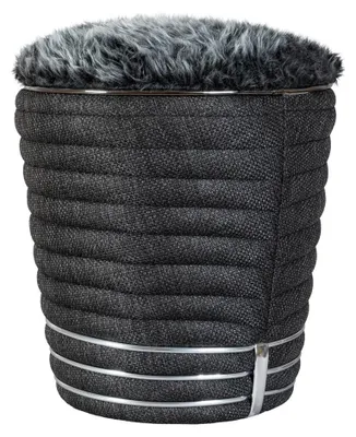 Produktbild von Hocker Doric 320 in Anthrazit und Pappelholz