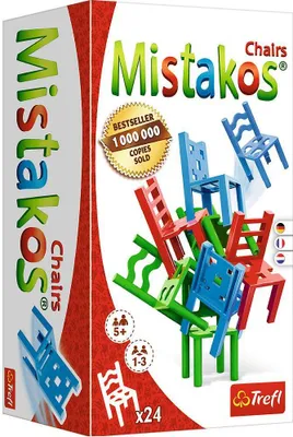 Produktbild von TREFL Mistakos Stühle Geschicklichkeitsspiel – Balancierspiel für 3 Spieler