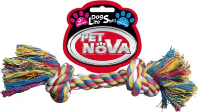 Produktbild von Baumwollknoten Zahnknoten Knotenseil Hundespielzeug Knochen Knoten Spielzeug 17cm