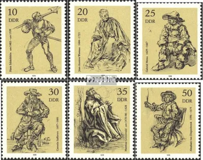 Produktbild von Briefmarken DDR 1978 Mi 2347-2352 (kompl.Ausgabe) postfrisch Kupferstichkabinett der Staatl.Museen Berlin