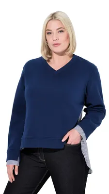 Zdjęcie produktu dla Bluza damska Ulla Popken, kolor granatowy, rozmiar 50+
