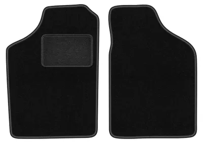 Zdjęcie produktu dla Dywaniki samochodowe welurowe przednie do: Volkswagen Polo II (1981-1992, coupe, hatchback, sedan) czarne, dopasowane