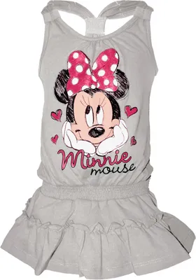 Produktbild von 73024 Disney Minnie Mouse Longtop Mädchen Grau Gr. 98 – Süßes Langarmshirt mit Minnie Print – Perfekt für Sommer & Freizeit