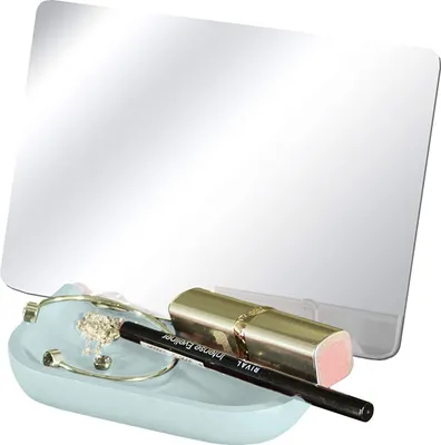 Produktbild von Kleine Wolke Kosmetikspiegel Tray Mirror Opal 12 x 17,3 cm Glas/Polyresin