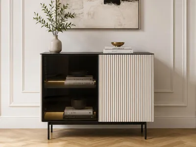 Produktbild von GrainGold Kommode Auroé - Kommode mit Türen - Sideboard, TV-Kommode - Kommode Kaschmir
