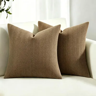 Obrázok produktu pre Poťahy na vankúše z mikrovlákna, 45x45 cm, sada 2 kusov, so skrytým zipsom, vhodné na pohovku