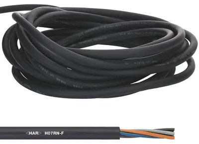 Produktbild von 10 Meter Lapp 1600199 H07RN-F Gummileitung 2x1,5 mm² ohne Schutzleiter I Stromkabel für Außenbereich I UV-resistentes Kabel I ölbeständig I kältebeständig I flexible Elektroleitung schwarz