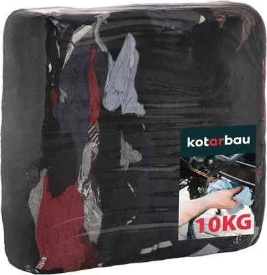Obrázek produktu pro Bavlněné hadříky na čištění, 10 kg - Univerzální hadříky na čištění pro automobily, dílny a domácnost