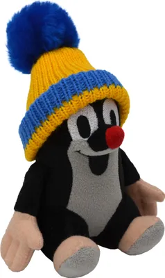 Produktbild von Kuscheltier Der kleine Maulwurf mit der blauen Mütze sitzt 14 cm Schwarz/Blau, 49916G