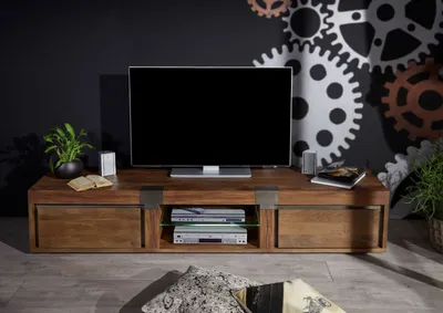 Produktbild von MASSIVMOEBEL24 TV-Board Mango 205x48x39 braun lackiert Amsterdam #02