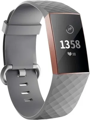 Produktbild von Strap-it Fitbit Charge 3 Armband Silikon (Grau) - Große: S/M