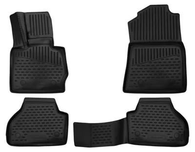 Gummi Fußmatten Set für BMW X4 F26, Bj. 2014-2018, 4-teilig, schwarz