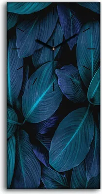 Produktbild von Wandbild Leinwand Bilder Wanduhr Quarz 30x60 Gemälde Blüten Blätter Pflanze - schwarze Hände