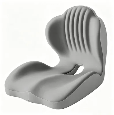 Produktbild von Omgoods – Ergonomisches L-förmiges Sitzkissen mit Lendenwirbelstütze und Aussparung für das Steißbein