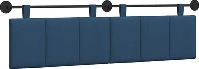 Image de vidaXL Tête de lit suspendue en tissu bleu