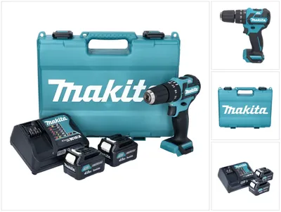 Zdjęcie produktu dla Makita HP 332 DSME akumulatorowa wiertarko-wkrętarka udarowa 12 V 35 Nm bezszczotkowa + 2x akumulator 4,0 Ah + ładowarka + walizka