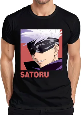 Obrázek produktu pro Jujutsu Kaisen SATORU Gojo Anime Estetika Zavázané oči Dárek pro fanoušky Pánské tričko, černá, M