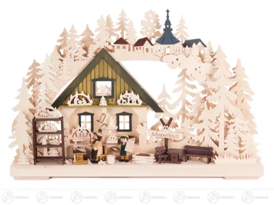 Produktbild von 3D-Schwibbogen Schwibbogenwerkstatt (43x30x7cm) von RATAGS Holzdesign