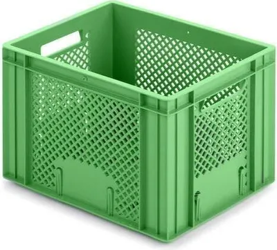 Produktbild von SparSet 5x Eurobehälter Obst- und Gemüsekasten | HxBxT 27,2x30x40cm | 26 Liter | Grün | Obst-Gemüsekiste, Obstkorb, Transportbox