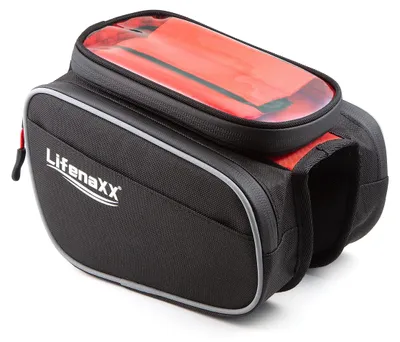 Image de Support étanche pour téléphone - Sac pour cadre de vélo avec compartiment intégré pour téléphone, noir